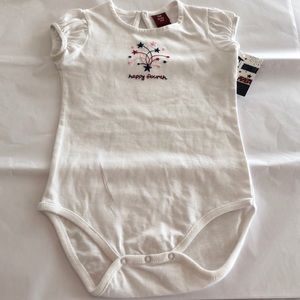 Onesie infant girls new sizes 18 months or 24 months cotton snaps closure